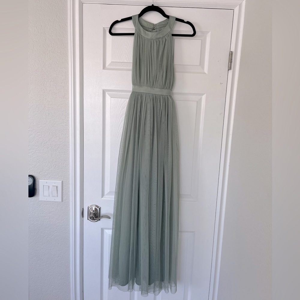 Anaya With Love Sage Green Bridesmaid Dress